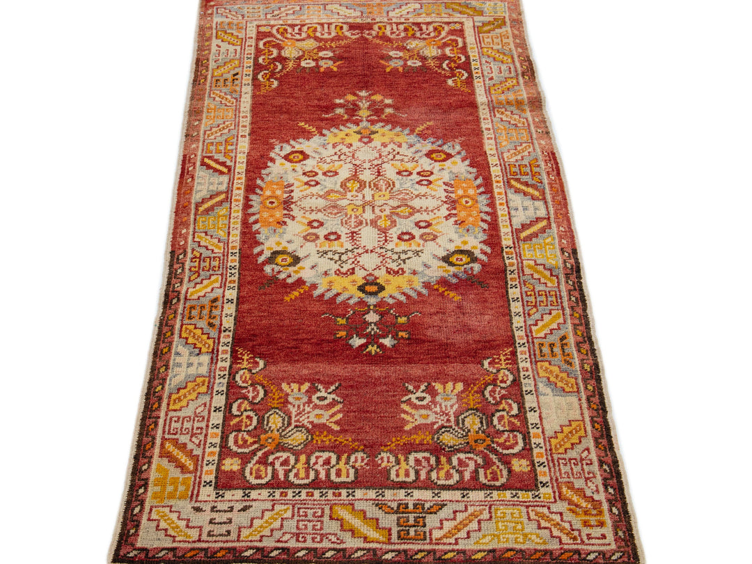 Antique Khotan Wool Rug 3 X 6