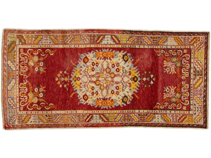 Antique Khotan Wool Rug 3 X 6