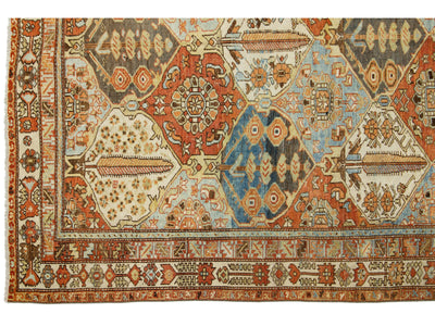 Antique Bakhtiari Wool Rug 7 X 9