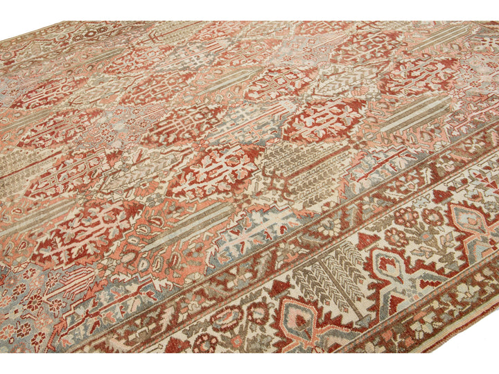 Antique Bakhtiari Wool Rug 11 X 13