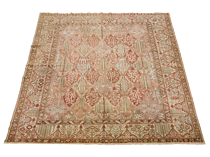 Antique Bakhtiari Wool Rug 11 X 13