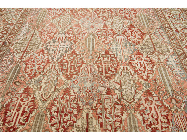 Antique Bakhtiari Wool Rug 11 X 13