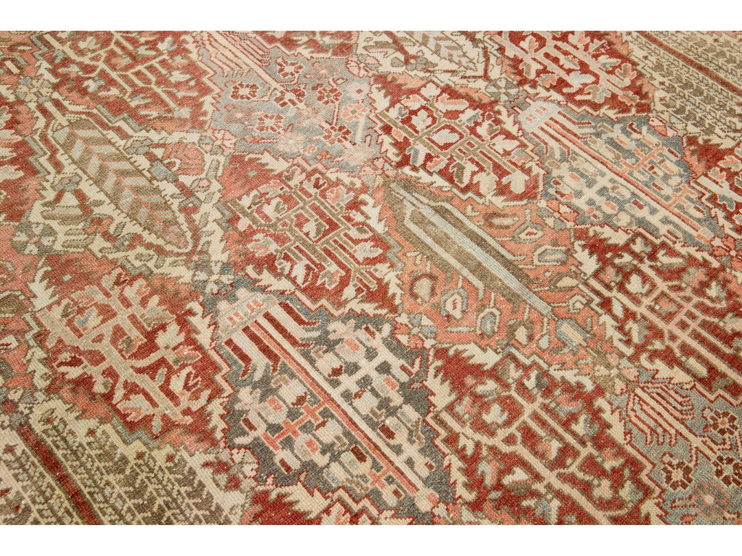 Antique Bakhtiari Wool Rug 11 X 13