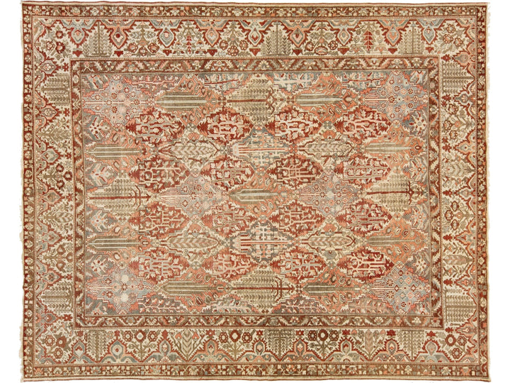 Antique Bakhtiari Wool Rug 11 X 13
