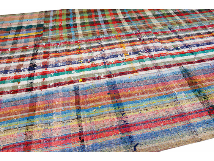 Vintage Kilim Wool Rug 8 X 12
