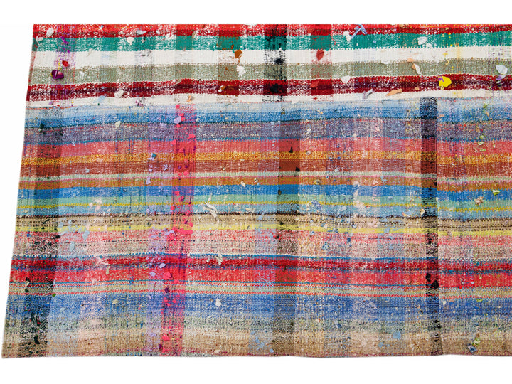 Vintage Kilim Wool Rug 8 X 12