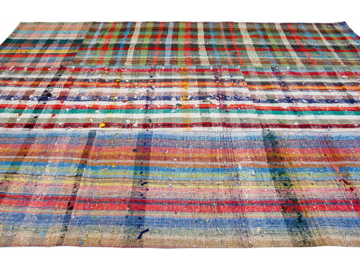 Vintage Kilim Wool Rug 8 X 12