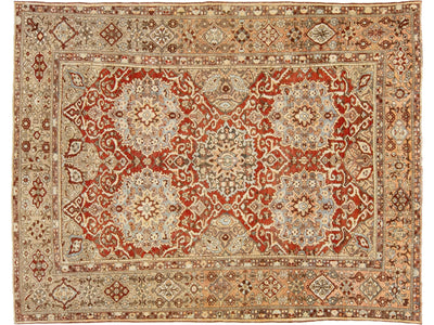 Antique Bakhtiari Wool Rug 10 X 12