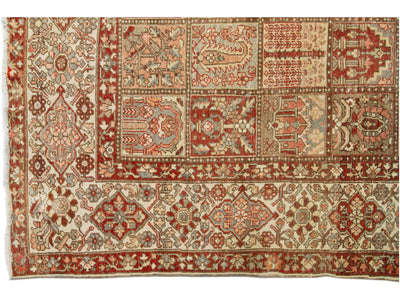 Antique Bakhtiari Wool Rug 11 X 15