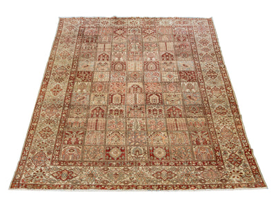 Antique Bakhtiari Wool Rug 11 X 15