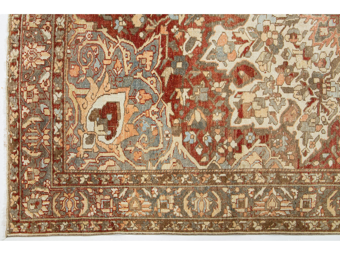 Antique Bakhtiari Wool Rug 9 X 12