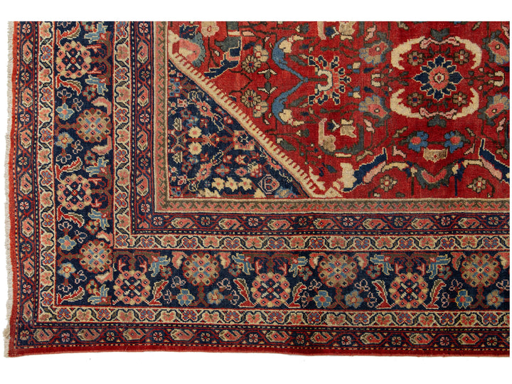 Antique Mahal Wool Rug 10 X 14