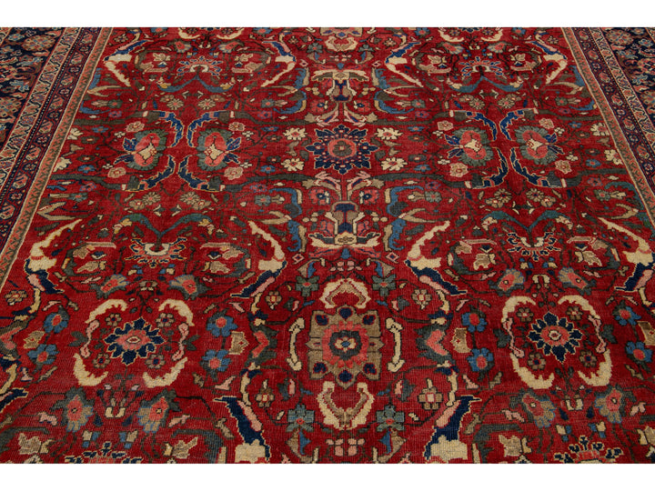 Antique Mahal Wool Rug 10 X 14