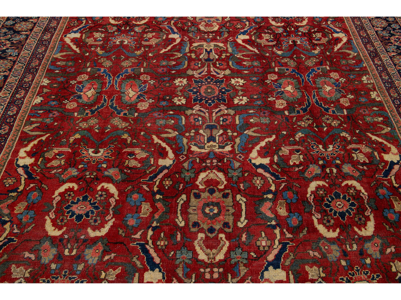 Antique Mahal Wool Rug 10 X 14