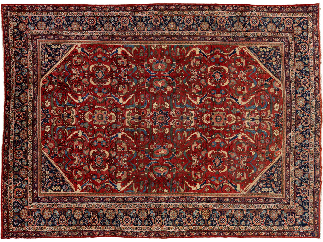 Antique Mahal Wool Rug 10 X 14