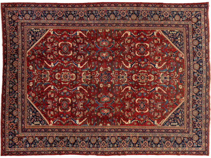 Antique Mahal Wool Rug 10 X 14
