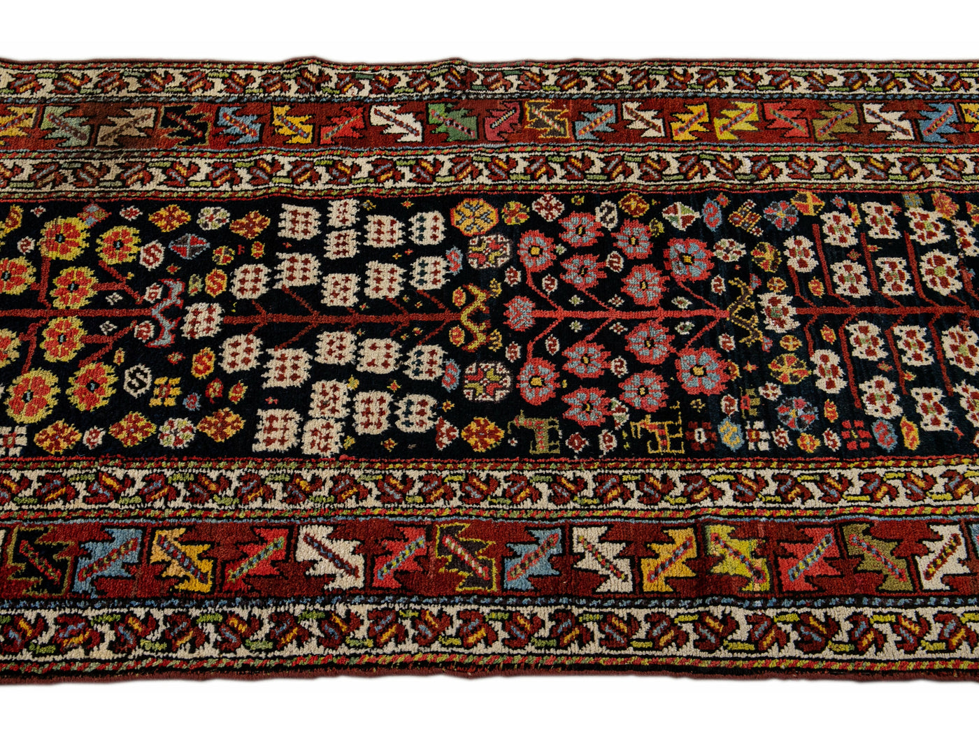 Antique Kurd Wool Runner 3 X 14