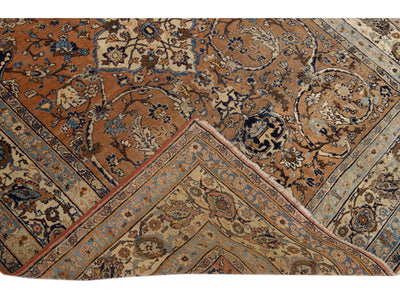 Antique Tabriz Wool Rug 5 X 6