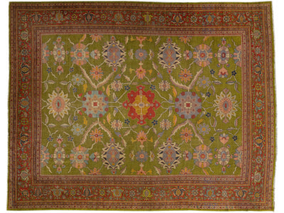 Antique Mahal Wool Rug 16 X 21