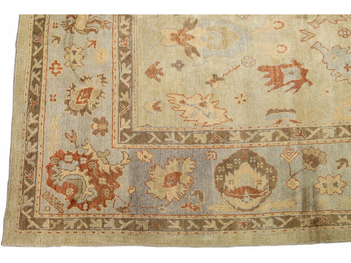 Modern Oushak Wool Rug 13 X 16