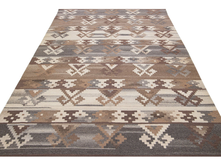 Modern Kilim Wool Rug 7 X 10