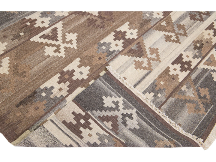 Modern Kilim Wool Rug 7 X 10
