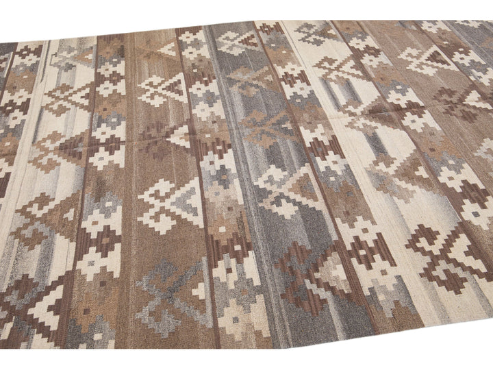 Modern Kilim Wool Rug 7 X 10