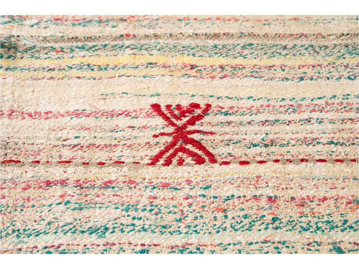 Vintage Flatweave Kilim Wool Rug 7 X 11