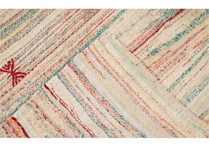 Vintage Flatweave Kilim Wool Rug 7 X 11