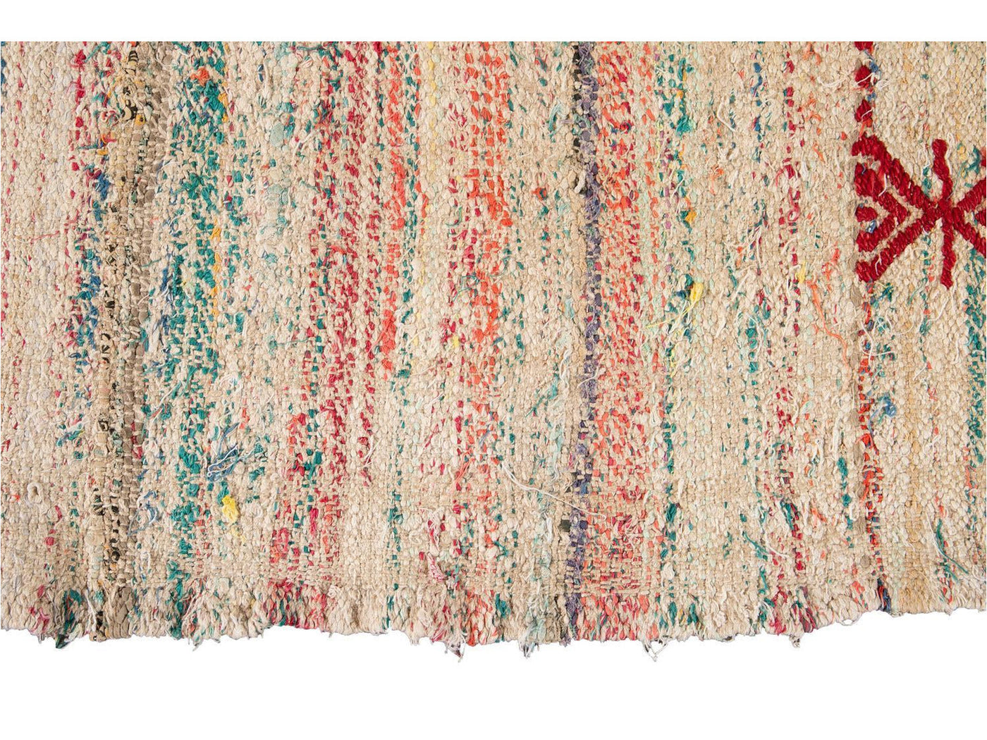 Vintage Flatweave Kilim Wool Rug 7 X 11