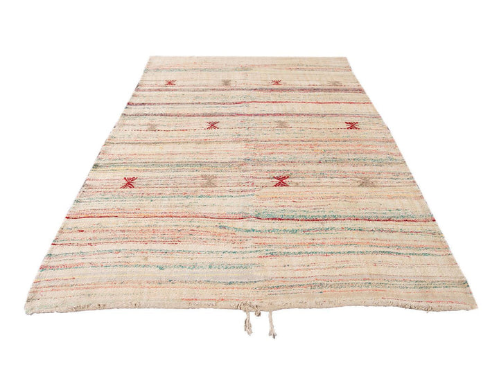 Vintage Flatweave Kilim Wool Rug 7 X 11