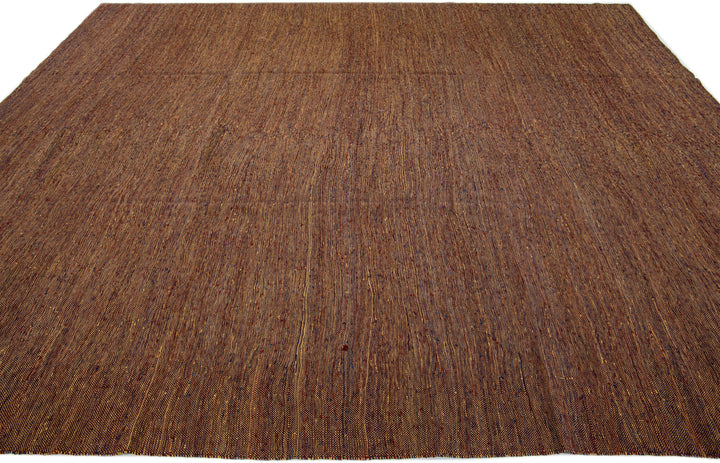 Modern Kilim Flatweave Wool Rug 10 X 12