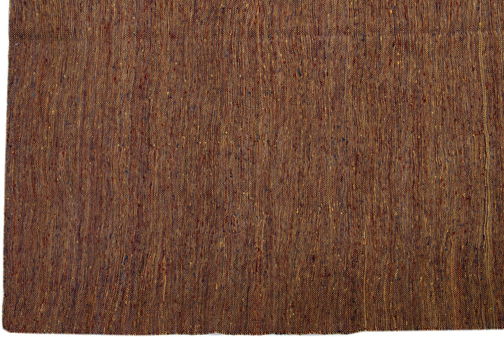 Modern Kilim Flatweave Wool Rug 10 X 12