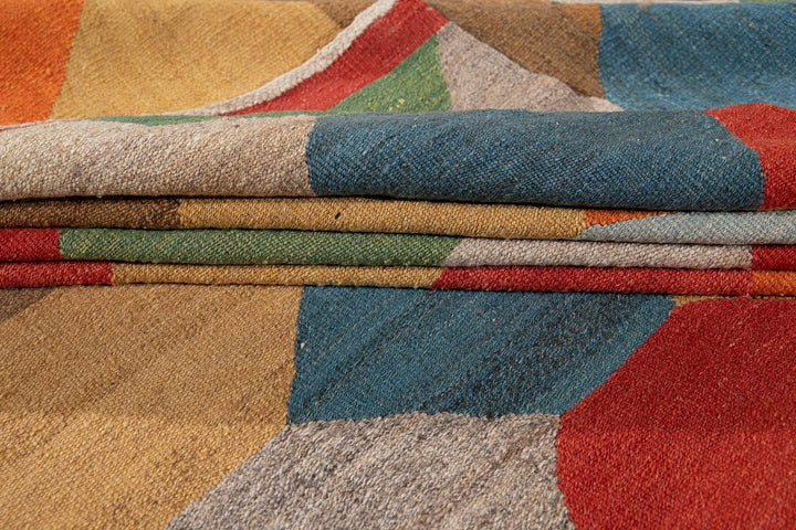 21st Century Modern Kilim Wool Rug 8 X 13