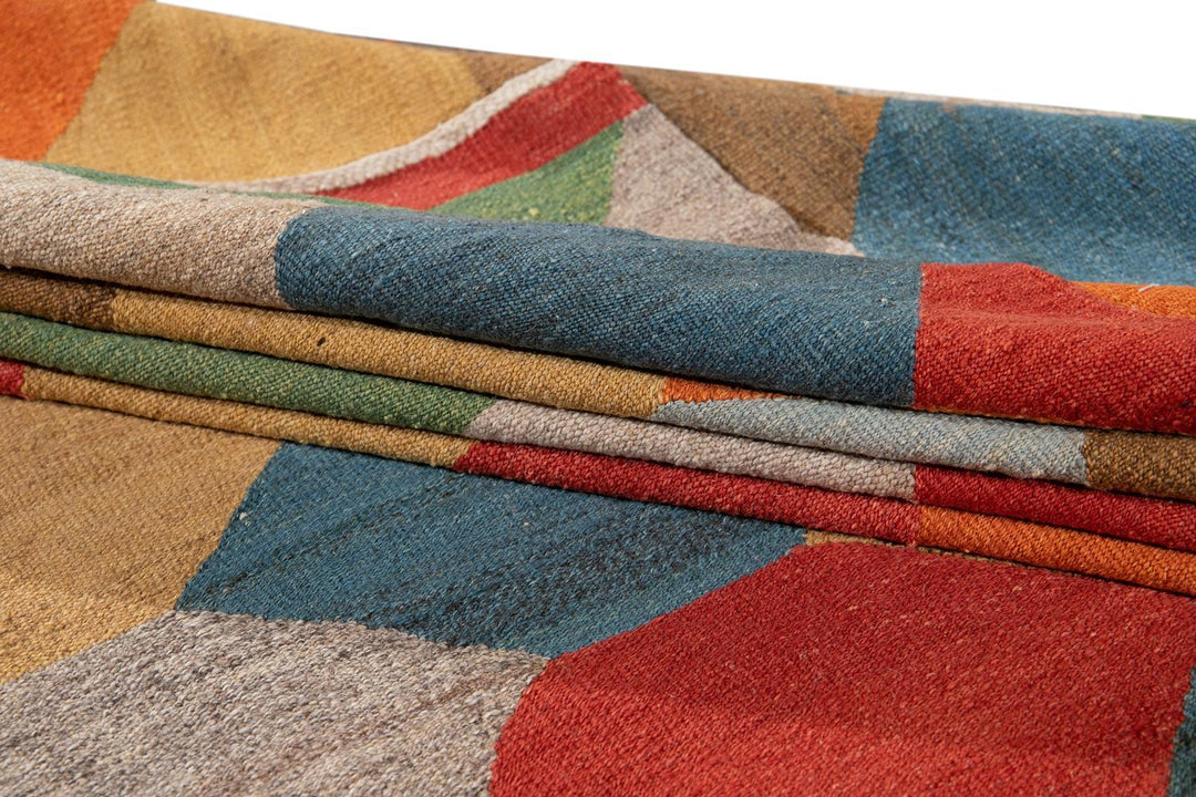 21st Century Modern Kilim Wool Rug 8 X 13