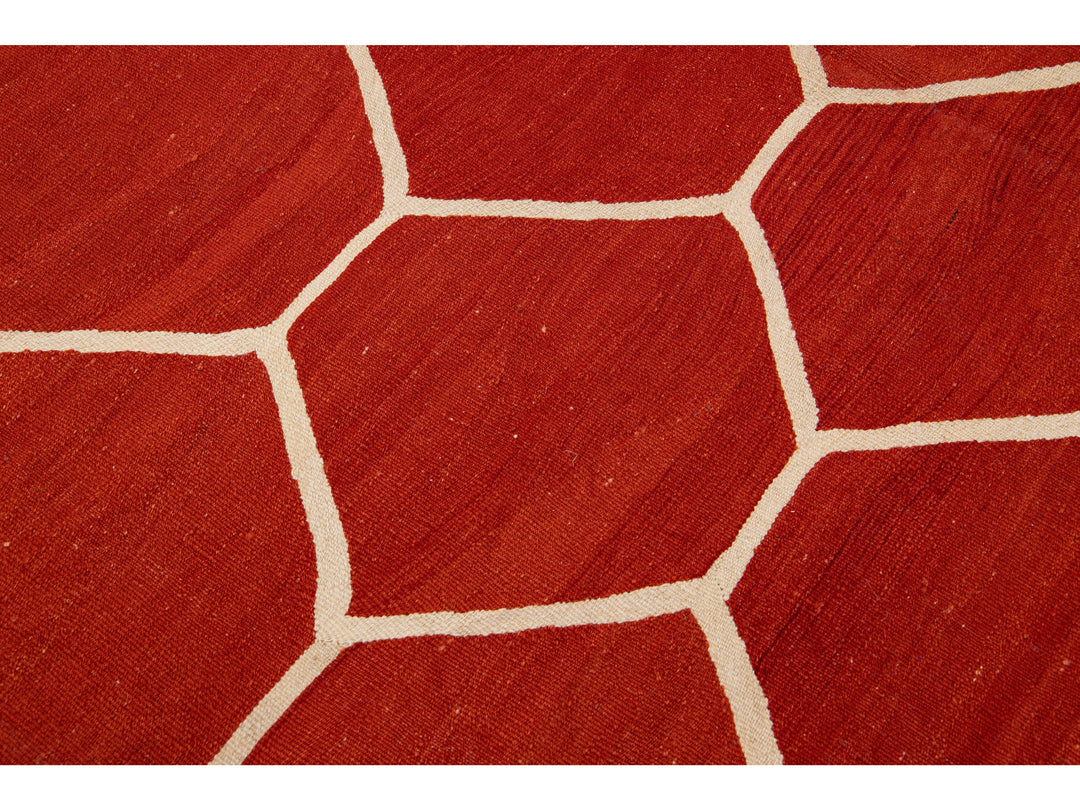 Modern Kilim Wool Rug 8 X 12