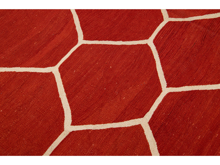 Modern Kilim Wool Rug 8 X 12