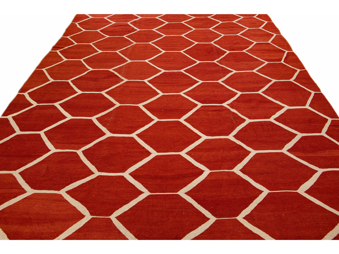 Modern Kilim Wool Rug 8 X 12