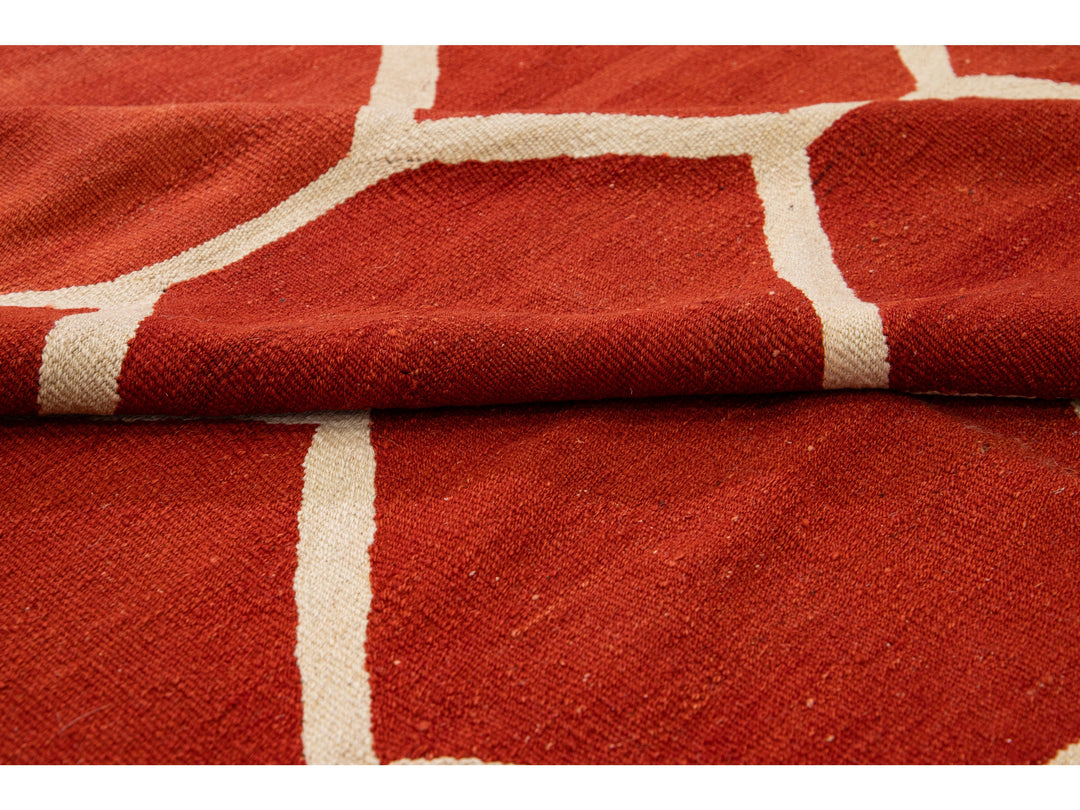 Modern Kilim Wool Rug 8 X 12