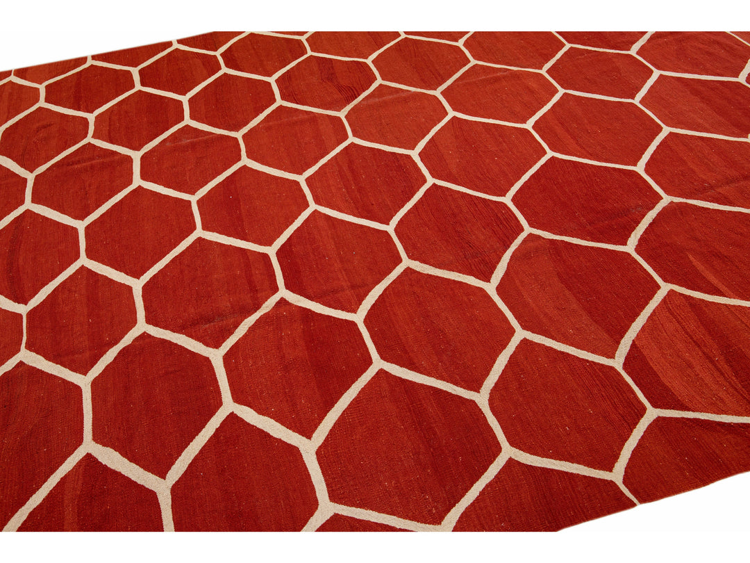 Modern Kilim Wool Rug 8 X 12
