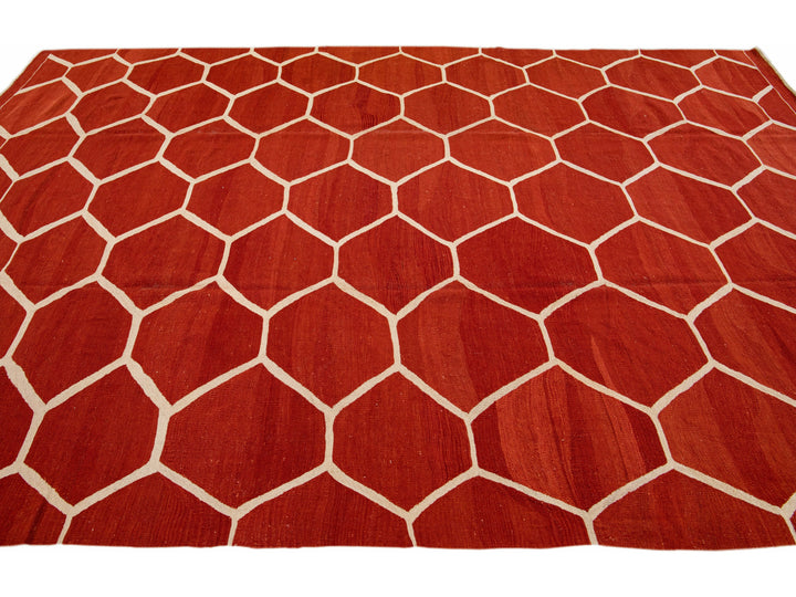 Modern Kilim Wool Rug 8 X 12