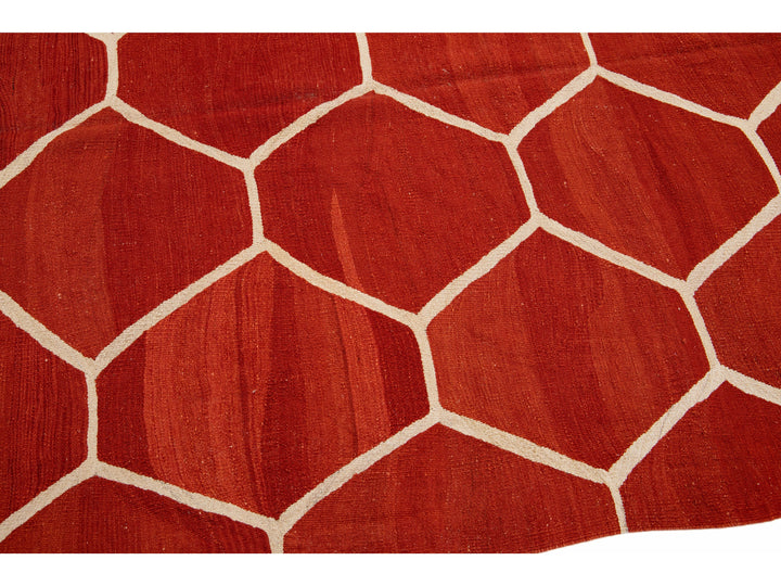 Modern Kilim Wool Rug 8 X 12