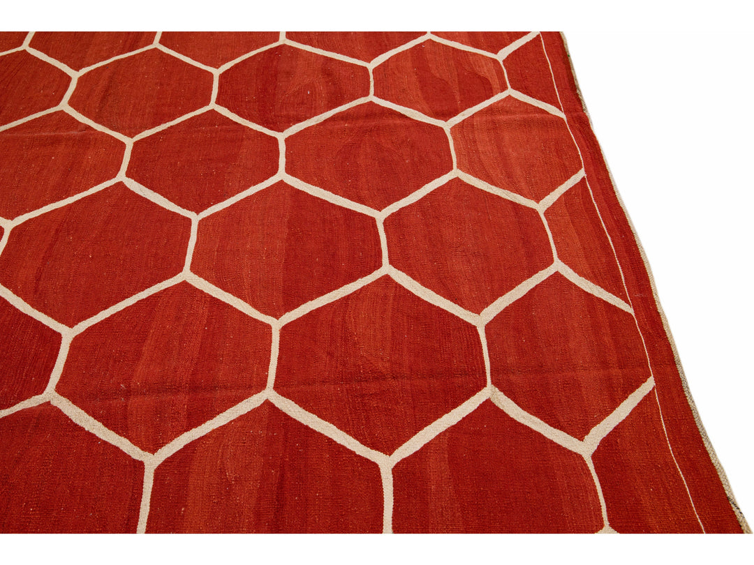 Modern Kilim Wool Rug 8 X 12