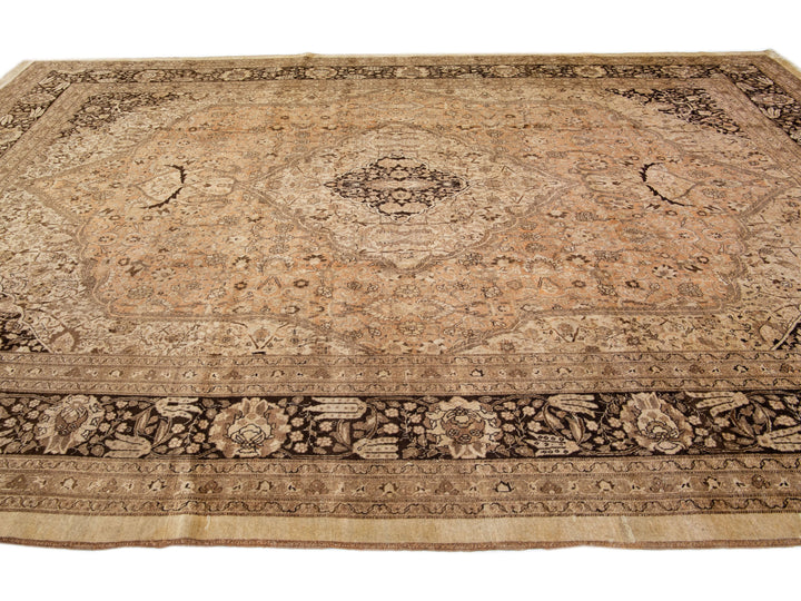 Antique Tabriz Wool Rug 12 X 17