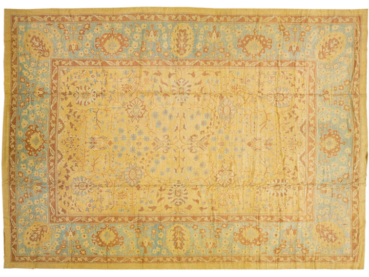 Modern Oushak Wool Rug 15 X 20