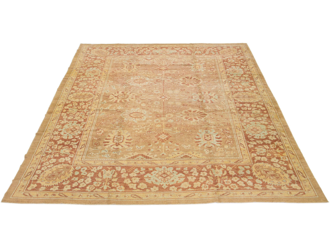 Modern Oushak Wool Rug 11 X 14