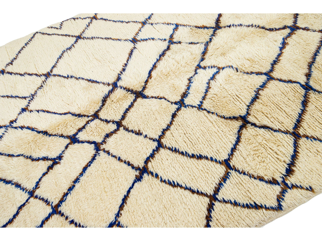 Modern Moroccan Wool Rug 6 X 13
