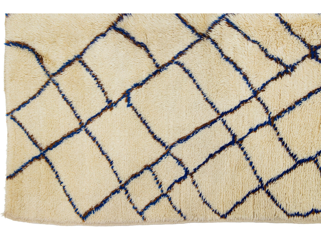 Modern Moroccan Wool Rug 6 X 13