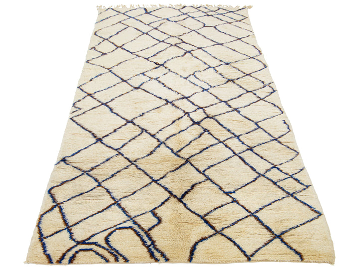 Modern Moroccan Wool Rug 6 X 13