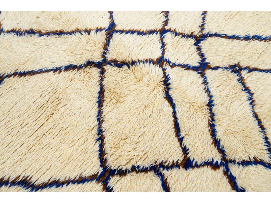 Modern Moroccan Wool Rug 6 X 13